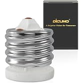 DiCUNO E39 to E26 Socket Converter, UL-Listed Ceramic Mogul Adapter, 1-Pack | Ceramic Mogul E39 to Standard Medium E26 Light Bulb Adapter, Maximum 660W and 200℃ Heat-Resistant, Porcelain Socket Reducer
