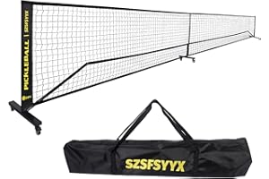 SZSFSYYX Movable Deluxe Heavy Duty Pickleball Net with Wheels,22 FT Regulation Size Including Carrying Bag,Sturdy Metal Stand