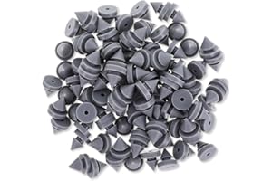 XTHROTSENK 100 Pcs Metal Door Anti Collision Silencer - 1/2 Inch Diameter Heavy Duty Rubber Hinge Outlet Door Silencer for Metal Frame