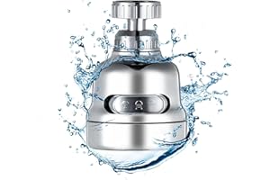 Wodgreat Kitchen Faucet Head, Sink Aerator 360 ° Rotatable Faucet Sprayer Head Replacement Anti -Splash Tap Booster,3 Water Modes Water Saving Faucet Sprayer Attachment