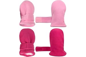 N'Ice Caps Baby Toddler Mittens Kids 2 Pairs Fleece Gloves Winter Warm Sherpa Lined