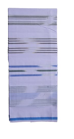 Men's Cotton Lungi (White)- Assorted Design