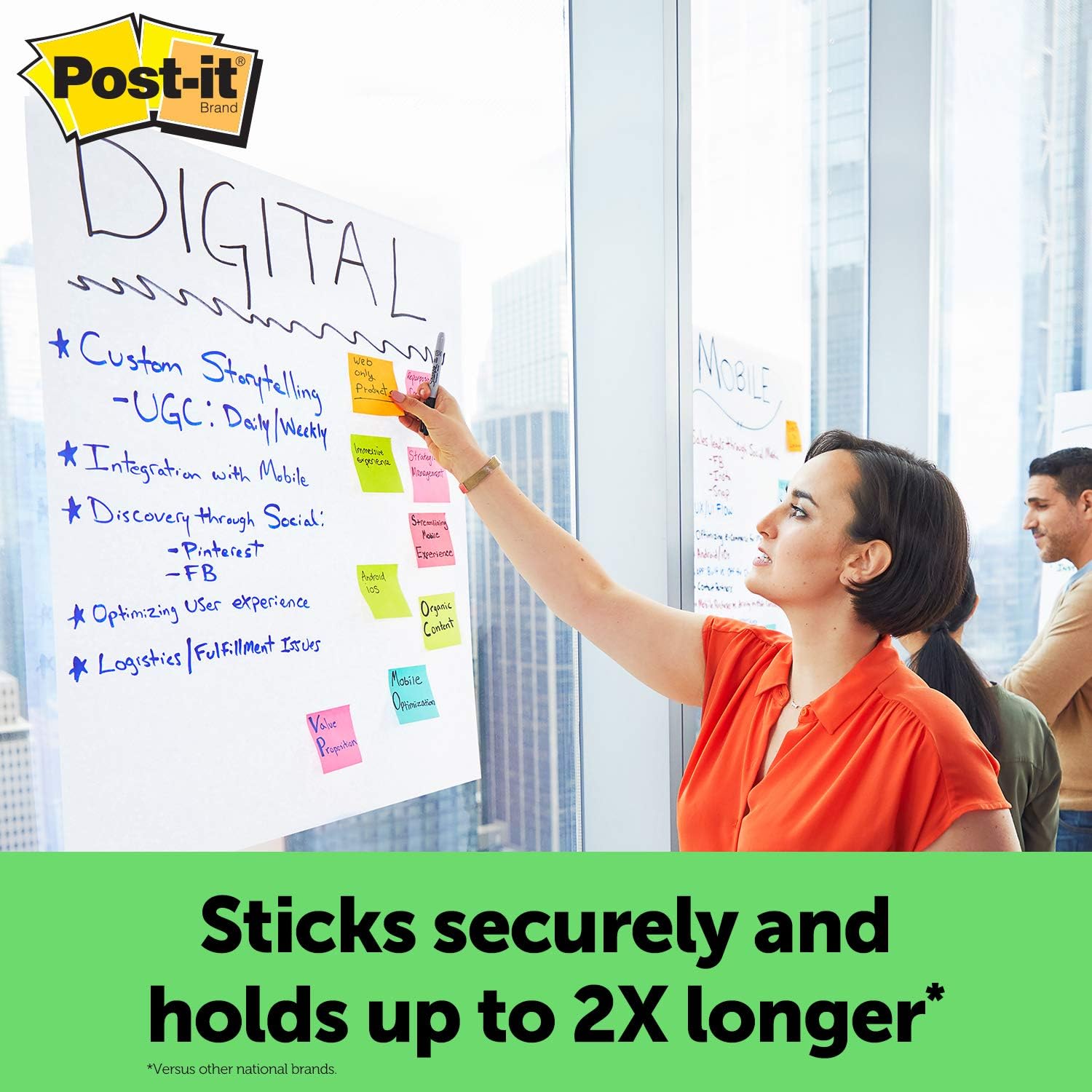 Post-it Super Sticky Easel Pad, 25 x 30 Inches, 30 Sheets/Pad, 6 Pads (559RP-VAD6), Large White Recycled Premium Self Stick Flip Chart Paper, Super Sticking Power : Combination Presentation And Display Boards : Office Products