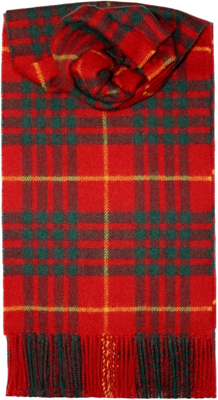 Cameron Clan Tartan Scarf Modern Lambswool Amazon.co.uk Clothing