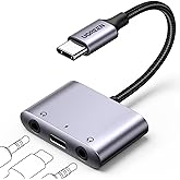 UGREEN USB C to 3.5mm Audio Adapter 3 in 1 PD 60W Charger and Headphone Splitter USB C to Aux Dual Headphone Jack Audio Shari