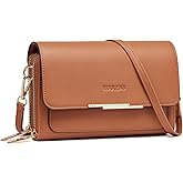 Roulens Small Crossbody Bag for Women,Cell Phone Purse Women's Shoulder Handbags Wallet Purse with Credit Card Slots
