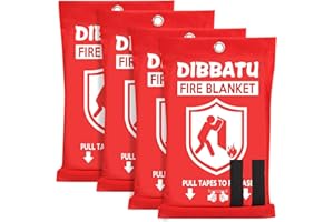 DIBBATU Fire Blanket for Home and Kitchen, Fire Blankets Emergency for Home, Emergency Fire Blankets Retardant for House, Fireproof Blanket, Survival FireBlanket for Kitchen,Fireplace, Grill, BBQ