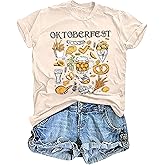 Oktoberfest Shirt Women German Shirts - October Festival Costume Funny Drinking Graphic Tees Casual Short Sleeve Tops