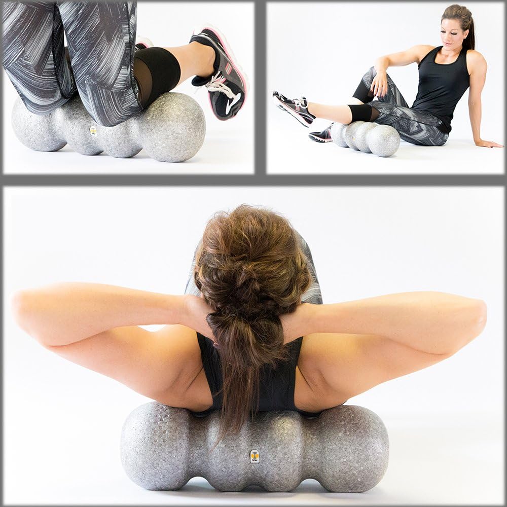 Rollga Foam Roller - Standard: Self Massage & Trigger Point Release Muscle Roller, Medium Density Foam Version (Silver) : Sports & Outdoors