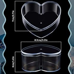 Blulu 8 Pieces Clear Acrylic Plastic Jewelry Box