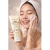 BONNY HILL Rice Foam Cleanser, Clarifying and Daily Brightening with Niacinamide, 250ml/8.45 fl oz, Korean Skincare
