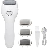 PeakTrend Electric Foot File Grinder Dead Dry Skin Callus Remover Rechargeable Feet Pedicure Tool Foot Care Tools for Hard Cracked Clean with 2 Grinding Heads