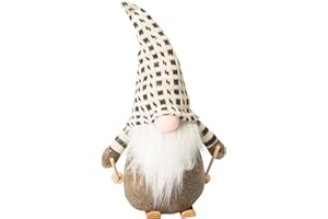 NAPCO IMPORTS Skiing Snow Santa Gnome Medium 13 Inch Stuffed Christmas Tabletop Decoration