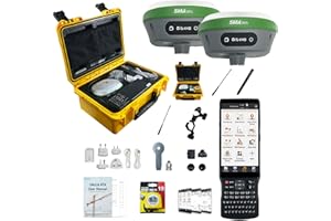SMAJAYU SMA26 Pro Rover&Base RTK GNSS Survey System with Handheld Collector, Dual GNSS Receiver, Tilt Compensation, 4G/WiFi/Bluetooth, IP67 Waterproof, Ideal for Land, Construction(exclude Tripod&Pole)