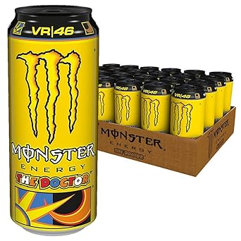 Monster Energy The Doctor Valentino Rossi Edition mit prickelndem Zitrusgeschmack, Energy Drink Palette, EINWEG Dose (24 x 50