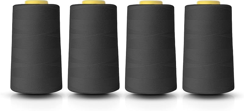 Realm Polyester Thread Four 5000 Yards Cones White Black Grey Navy Red