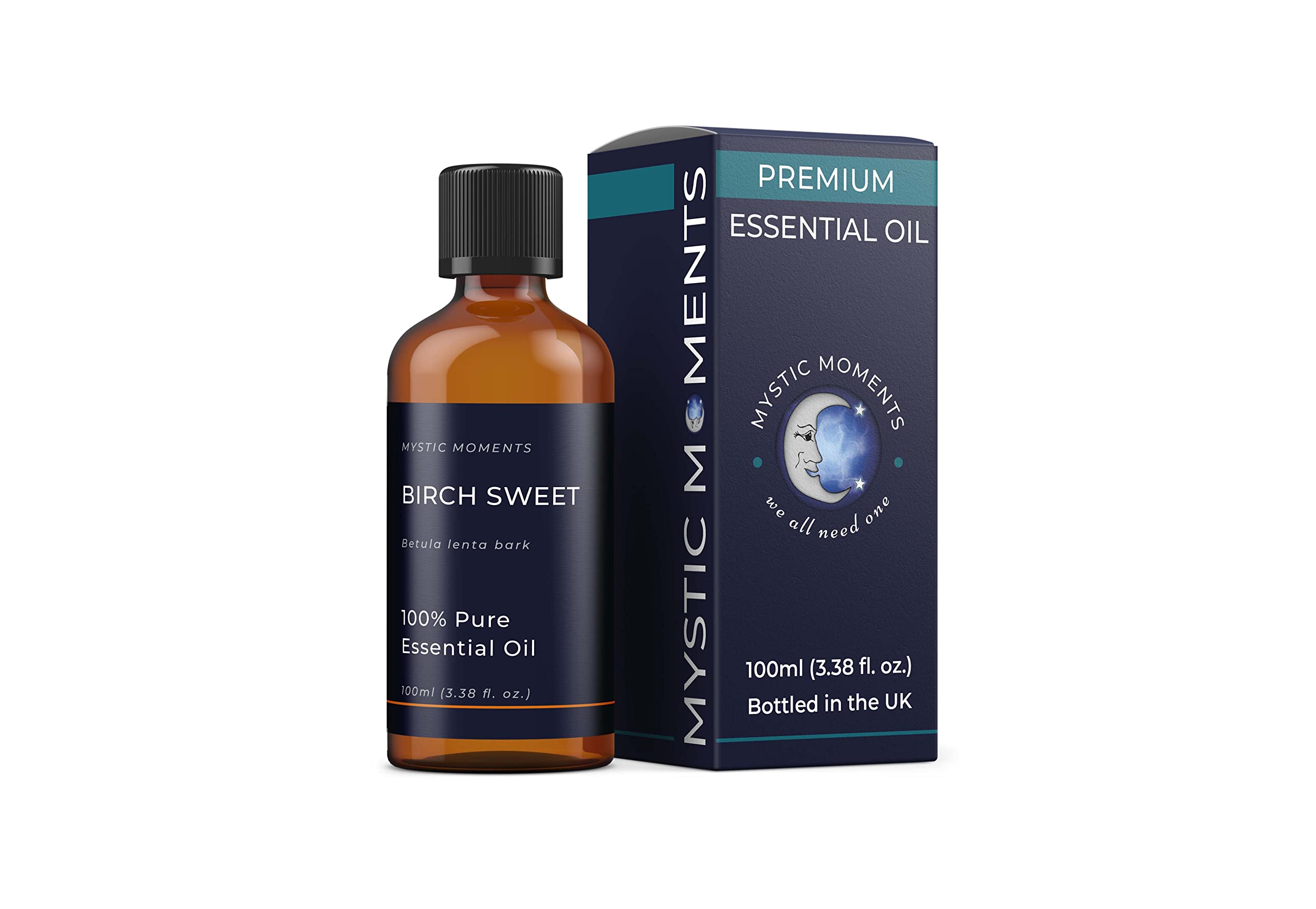 Mystic Moments | Birch Sweet Essential Oil 100ml | Betula lenta | Sweet Minty Woody Aromatic Oil for Diffuser, Blends & Crafts | Aromatherapy Grade