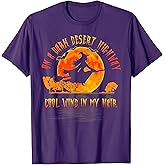 On The Dark Desert Highway Witch Riding Broom Night Hippies T-Shirt
