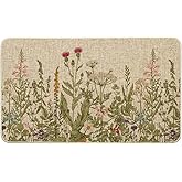Artoid Mode Wildflower Spring Floral Doormat, Flowers Summer Home Decor Low-Profile Switch Rug Door Mat Floor Mat for Indoor 