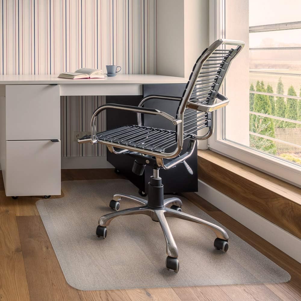Office Chair Mat for Hardwood Floor,Crystal Clear Floor Protector with Lip,Non-Curve, 47" x 35": Kitchen & Dining