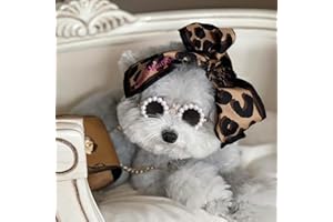 KUDES Cute Dog Sunglasses Pearl Dog Sunglasses Small Medium Breed Girl Holiday Party Pet Costume Accessories
