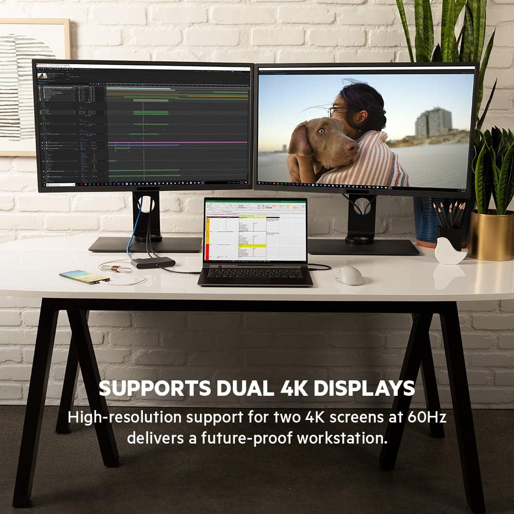 Belkin Thunderbolt 3 Dock Mini W/ Thunderbolt 3 Cable (Thunderbolt Dock for MacOS and Windows USB-C Laptops, Dual 4K @60Hz, 40Gbps Transfer Speeds): Computers & Accessories