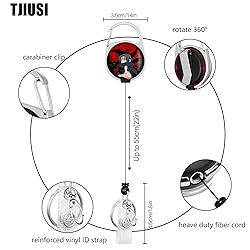 TJIUSI Anime Badge Reel Holder Retractable with