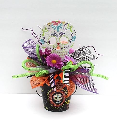 Amazon Com Sugar Skull Halloween Arrangement Halloween Skull