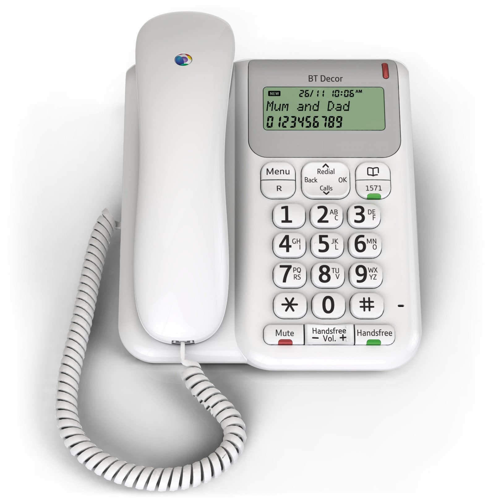 BT Decor 2200 Corded Telephone - White (Renewed)