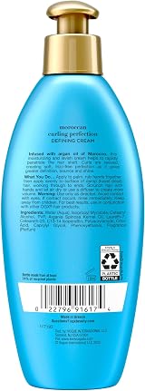 OGX Moroccan Curl Perfection Defining Cream 6oz Curly Hair Frizz Control Argan view 6