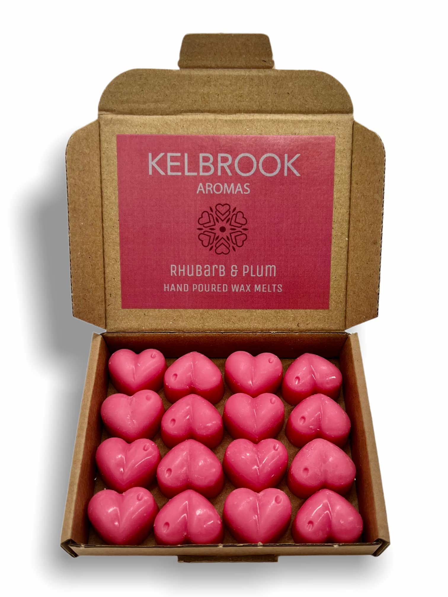 Wax Melts - Rhubarb and Plum | 16 Pack | Strong Scented | Made in the UK | Plastic Free | Vegan