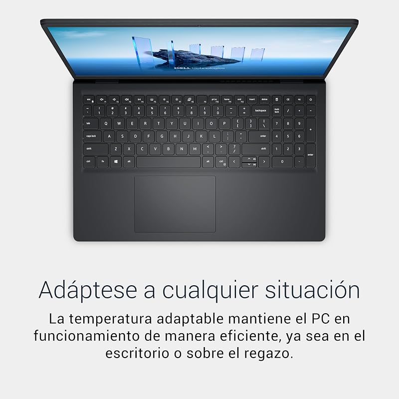 Portátil de 15 DC15250, 15,6" FHD 120Hz Anti-reflexo, Intel Core i5-1334U, 16GB de RAM, 512GB SSD, Intel UHD, Windows 11 Home, teclado QWERTY em espanhol, preto (carregador vendido separadamente)