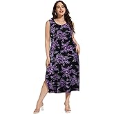 LARACE Plus Size Maxi Dresses for Curvy Women Summer Sleeveless Casual 2025 Long Dress L-5XL