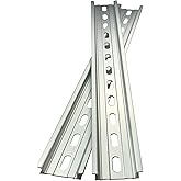 2 Pieces DIN Rail Slotted Aluminum RoHS 12" Inches Long 35mm Wide 7.5mm High