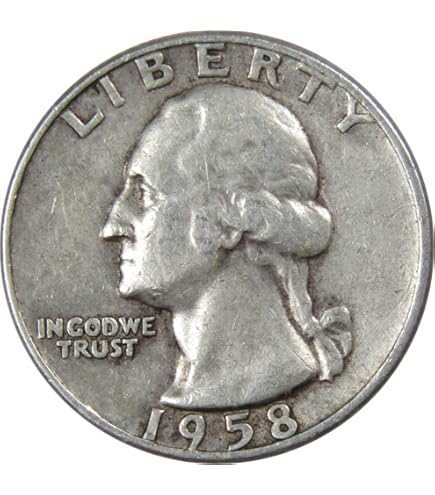 1959 D Washington Silver Quarter Circulated 25c Coin Collectible