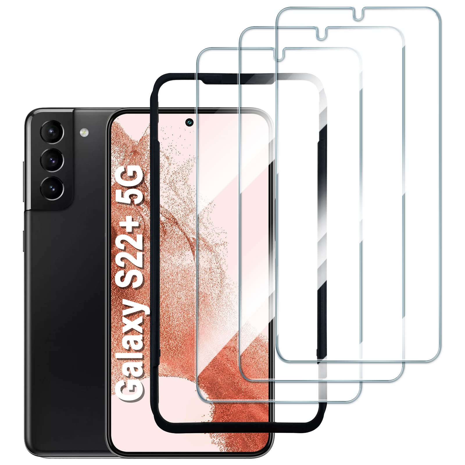 Photo 1 of AACL Galaxy S22 Plus Screen Protector Tempered Glass for Samsung Galaxy S22 Plus 5G,6.5 Inch [Fingerprint Unlock][Anti-Scratch][3 Pack]