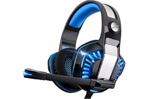 SVYHUOK Gaming Headset for Xbox One,PS4,PC,Laptop,Tablet with Mic,Pro Over Ear Headphones,Noise Canceling,USB Led Light,Stereo Bass Surround for Kids,Mac,Smartphones
