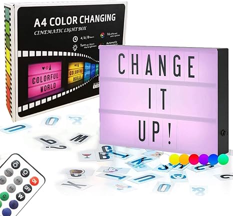 letrero luminoso led cine caja de luz led a4 con 181 letras numeros simbolos emoticonos decorativas cinema light box decoracion para habitacion tienda