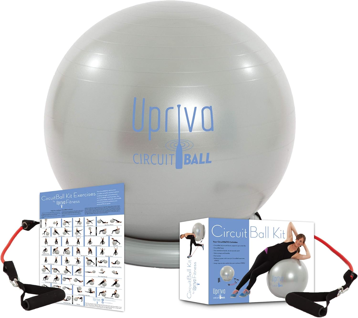exercise ball with resistance bands