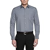 Van Heusen Mens Dress Shirt Regular Fit Poplin Solid