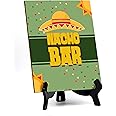 Signs ByLITA Nacho Bar Hat, Table Sign with Acrylic Stand (6x8“)