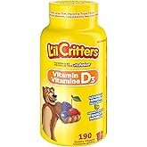 L'il Critters Children's Vitamin D3 Gummies - 800 IU Vitamin D3 Daily Dose, Helps Support Bone Health, Naturally Sourced Flav
