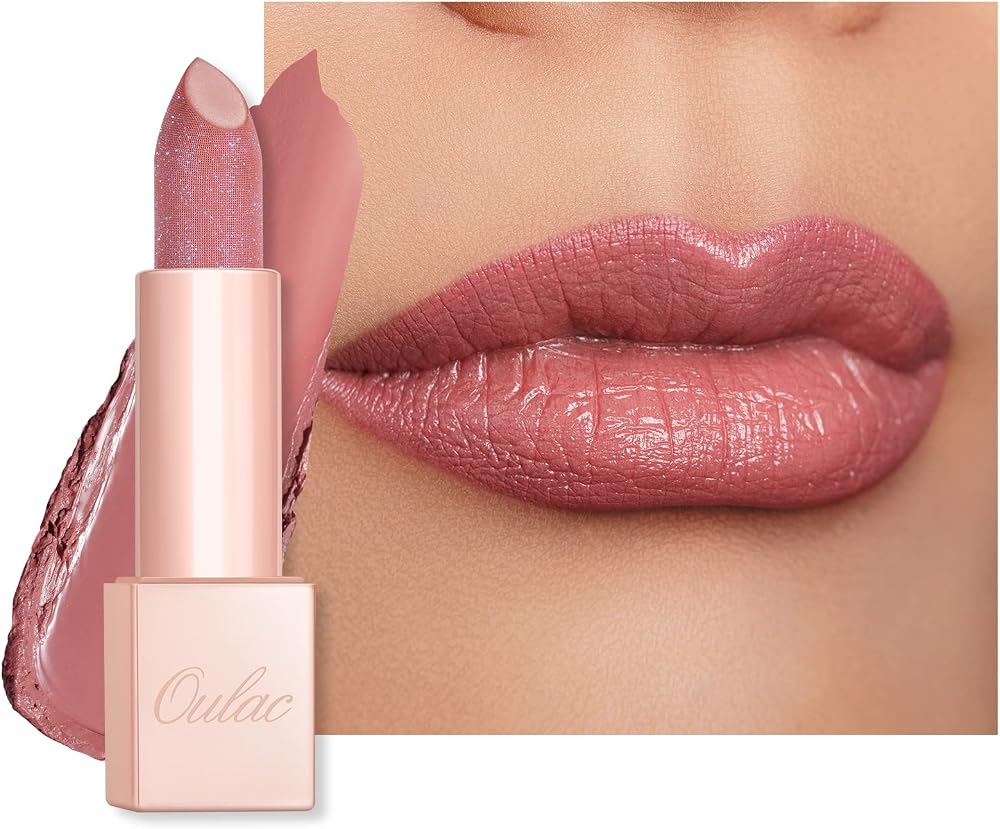 Oulac Pink Shimmer Lipstick Moisture Lip Tint Vegan Clean Beauty Mystical