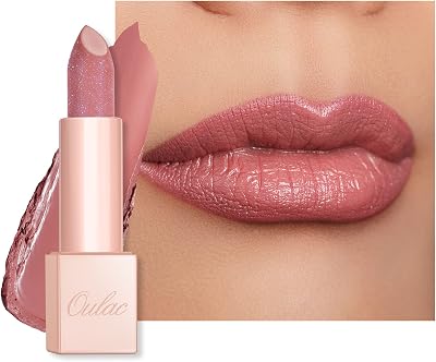 Oulac Pink Shimmer Lipstick Moisture Lip Tint Vegan Clean Beauty Mystical