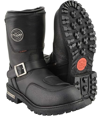 Milwaukee Leather Men's Black Leather Classic Engineer Motorcycle