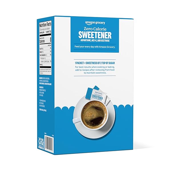 AMAZON GROCERY, ZERO CALORIE ASPARTAME SWEETENER PACKETS, 230 CT (PREVIOUSLY HAPPY BELLY, PACKAGING MAY VARY)