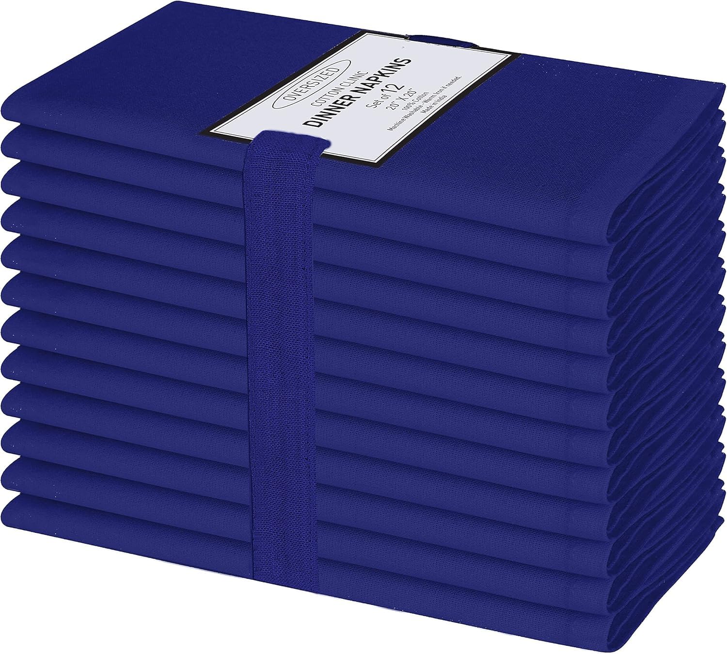 Photo 1 of Cotton Clinic Cloth Dinner Napkins – Perfect Everyday Use Table Napkins – Soft Durable Washable – Ideal for Party Wedding Christmas Easter – Set of 12-17x17 inches Navy Blue Napkins