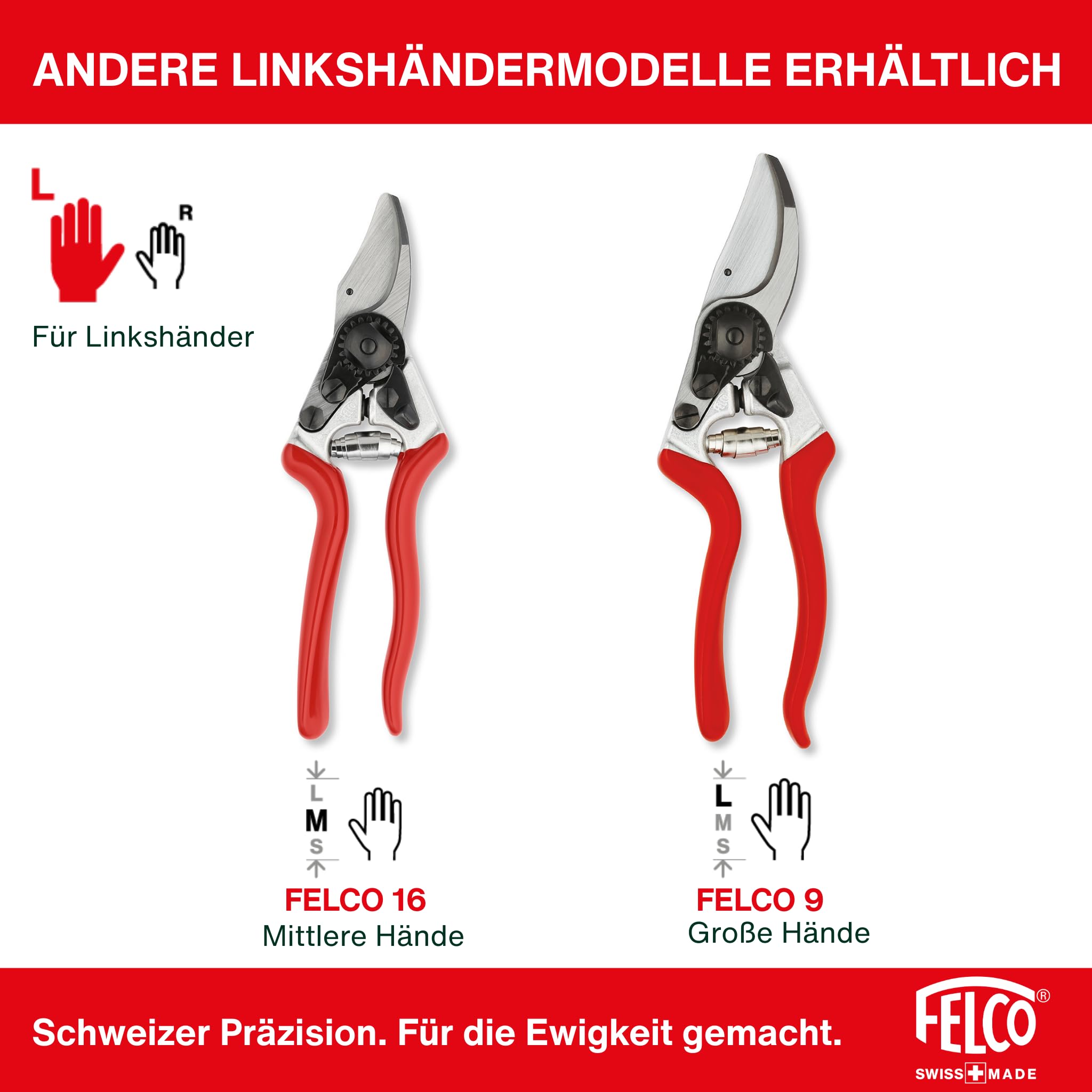 FELCO 12 Bypass-Gartenschere mit Rollgriff für Rechtshänder, ergonomisch für mittlere Hände, 42 mm Klinge, 20 mm Schnittdurchmesser, abgewinkelter Kopf, Stoßdämpfer, Swiss Made 6