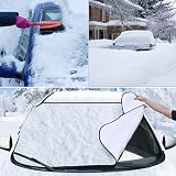 SMALUCK Car Windscreen Cover Sun Shade UV 145x100 cm all weather view 5