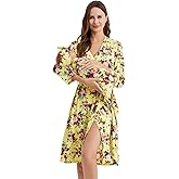 Galabloomer Vintage Maternity Robe and Baby Receiving Blanket, Matching Mommy Labor Delivery Robe and Swaddle Set